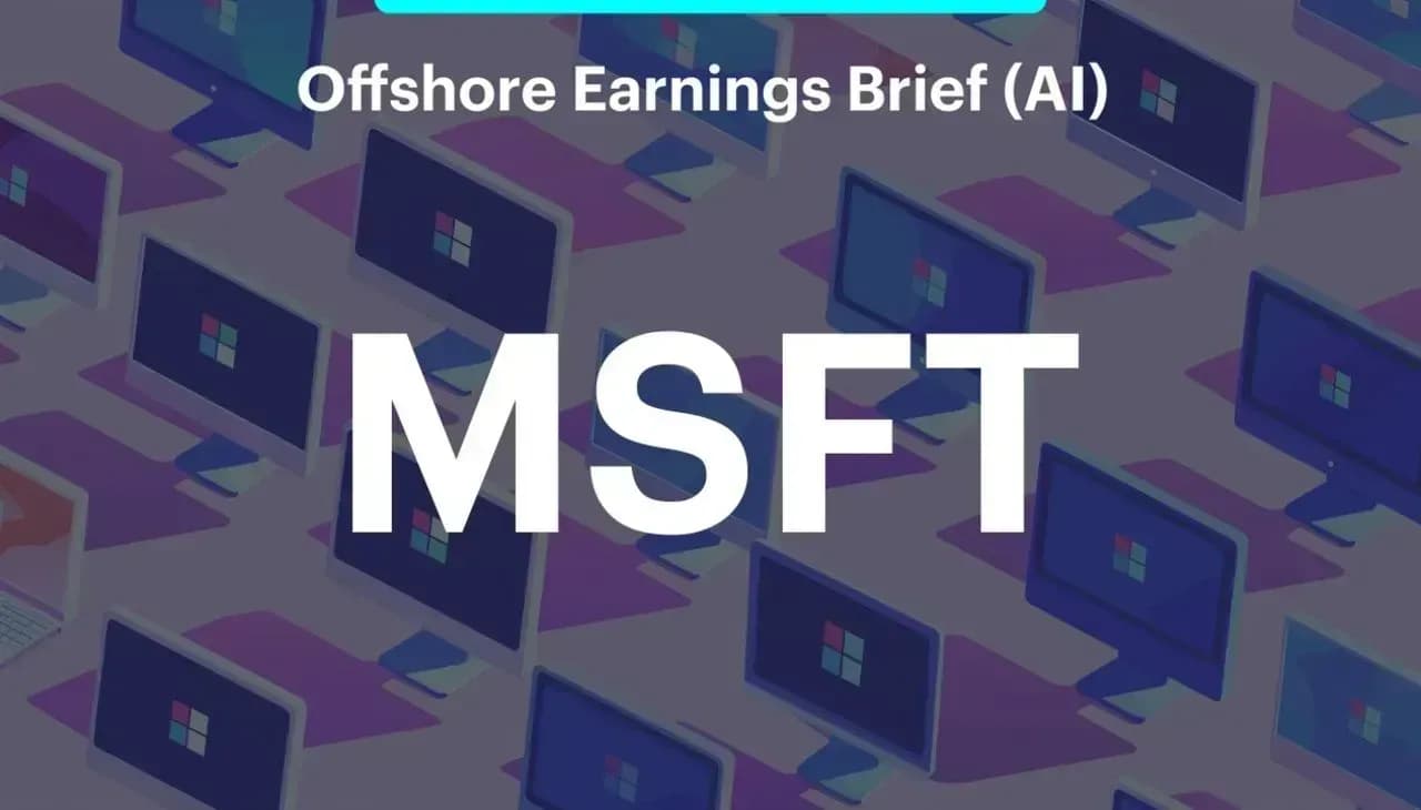 Earnings Brief - Microsoft (MSFT) งบโตดีจากคลาวด์ AI แต่ให้แนวโน้มการเติบโต Azure ในไตรมาสหน้าที่ชะลอตัวลง