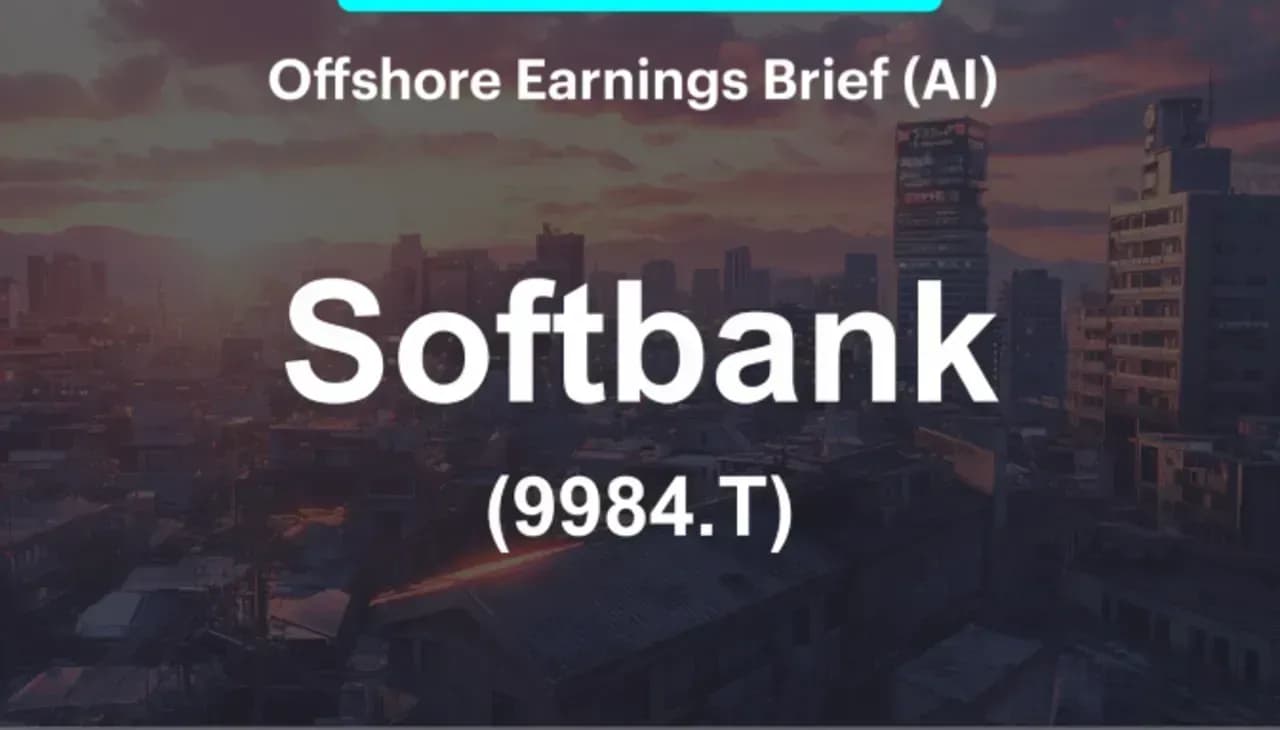 Earnings Brief - Softbank (9984.T) ยังคงมุมมองบวกแม้จะมีผลขาดทุนใน FY3Q24 ขาดทุนสุทธิ 3.7 แสนล้านเยน
