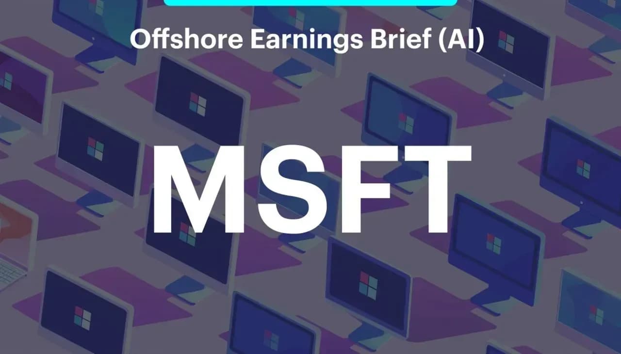 Earnings Brief AI - Microsoft (MSFT.US) MSFT งบดีทุกมิติ...คลาวด์โตโดดเด่น