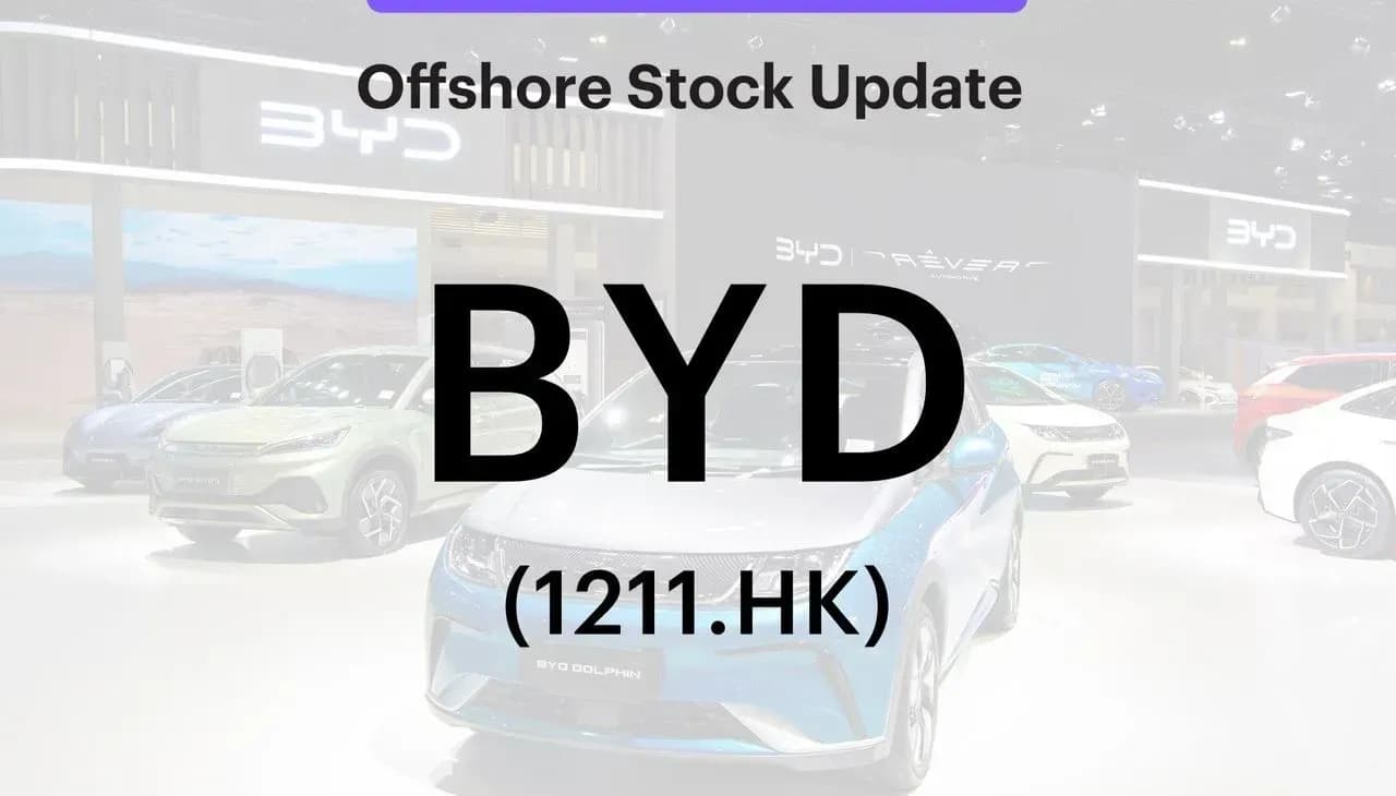 INVX Offshore Stock Update – BYD (1211.HK)